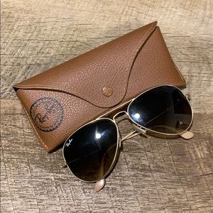 Gold Ray-Ban Aviator Classic - Size Large